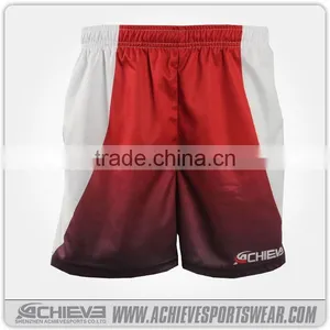 All Over Printing Sublimation Red Cheap Rugby Football Shorts thumbnail-1
