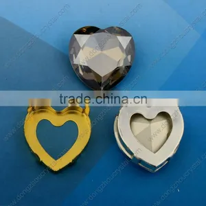 Black Diamond Heart Crystal Acrylic Rhinestones, Garment Accessories thumbnail-1