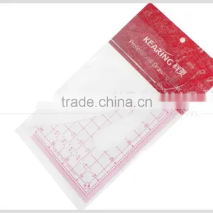 Kearing Brand1.2mmn Thick Sandwich Line Printing 1/4 Plastic Scale Ruler for Fashion Design Garment Measurement #8514 thumbnail-2
