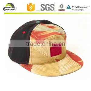 2015 Fashion Custom 6 Panel Snapback Hats With Embossed Leather Label thumbnail-4