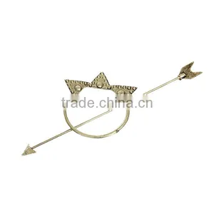 Zinc Based Alloy Antique Bronze Circle Ring Triangle Arrow Wedding Hairpins thumbnail-2