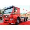 Red 40 Ton 6x4 Prime Mover Trailer Truck Diesel 336HP , EURO II Standard thumbnail-1