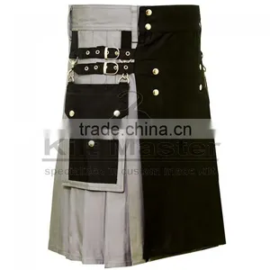 Black and Grey Hybird Kilt thumbnail-2
