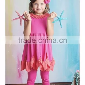2017 Adorable Organic Cotton Baby Rompers Wholesale Baby Blue Solid Color Ruffle Clothes thumbnail-4