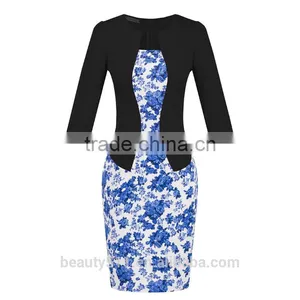 Premium Shift Dress With Contrast Embroidery Women Casual Dress SD30 thumbnail-5