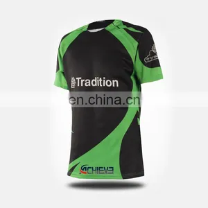 Custom Polyster Material College Rugby Jerseys , ( Shirts + Shorts + Sock ) thumbnail-5