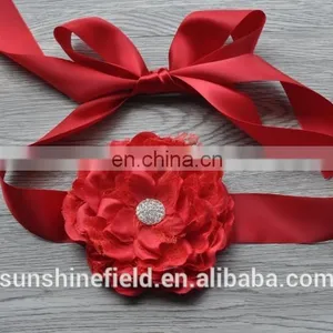 Laced Peony Flower Sash Belt For Kids thumbnail-5