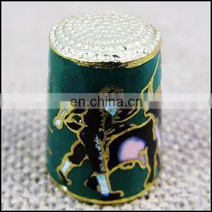 Chinese Vintage Cloisonne Enamel Egypt Sphinx Thimble CTGY040 thumbnail-5