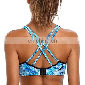 WorkOut CrossBack Padded Running Yoga Activewear Bra thumbnail-5