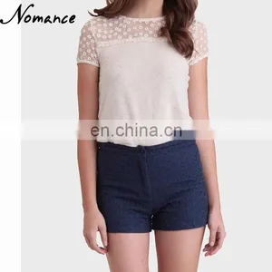 Korean Style Latest Fashion Women s Pants Tight Mini Length Hot Pants Sexy Nude Women Photos thumbnail-1