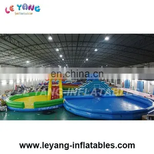 Giant Inflatable Aqua Park,Water Slide With Swimming Pool , Water Park Games for Land thumbnail-1