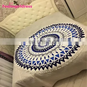 Home Decor Indian Mandala Round Microfiber Tapestry Mandala thumbnail-5