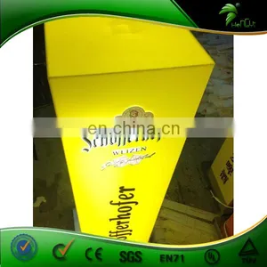 China Sell Yellow High Quality Advertising Acrylic Cube With LED Lighting For Sale thumbnail-3