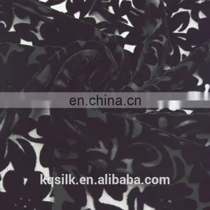 Plain/solid Color Burnout Silk Rayon Velvet Fabric With Hollow Out Pattern thumbnail-2