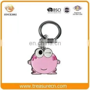 Custom Design 2D/3D Frog Animal Cheap BSCI Metal Keychain thumbnail-1