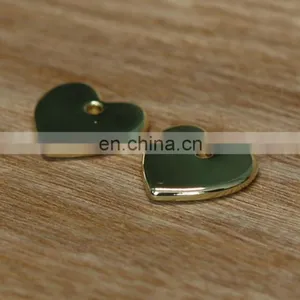 Custom Logo Gold Heart Metal Clothing Labels Garment Accessories thumbnail-1