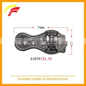 Zinc Alloy Shoe Shaped Rhinestone Clamp Belt Buckle thumbnail-2