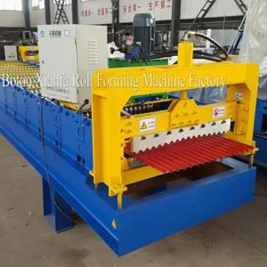 Roof Panel Corrugated Color Steel Roll Forming Machine thumbnail-1