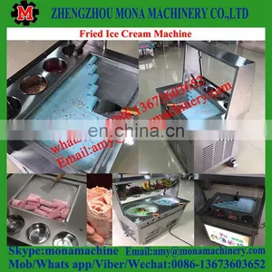 Widely Welcome Double 50cm Round Pans With 10 Cooling Barrels/tanks Thai Fried Ice Cream Machine for Sale thumbnail-3