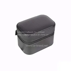 Leather Watch Box Men and Women Small Mini Watch Storage Box Portable Zipper Watch Bag Thickened Shockproof Watch Box thumbnail-3