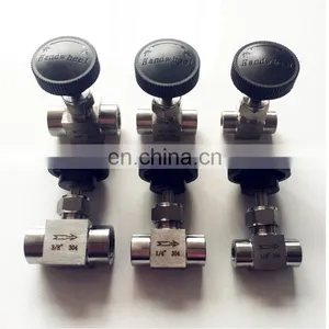 304 Stainless Steel Straight Through Female Thread Needle Valve thumbnail-4