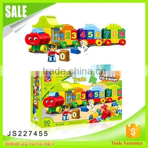 Educational Number Train Toy Connecting Blocks for Baby Learn to Count thumbnail-1