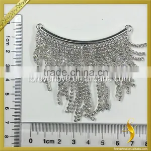 Fashion Iron on Neckline Rhinestone Diamond Welding Clear Crystal Women Collar for Garment FB-078 thumbnail-3