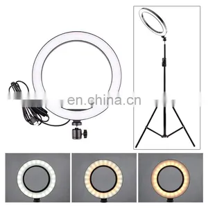 Portable Dimmable Lighting Changeable Beauty Makeup Selfie Video Cell Phone LED 14 Inch Ring Light 2M Tripod Stand thumbnail-6