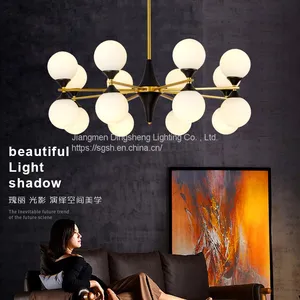 New Style All Copper Chandelier Personality Creative Ice Chandelier Crystal Lamp Household Chandelier Personality Restaurant Chandelier American Style Lamp thumbnail-1