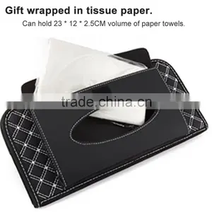 New Double-Deck Auto Car Visor CD/DVD Bag Storage Holder/Tissue Bag,Red+Black thumbnail-4