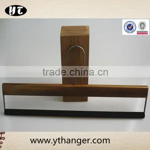 Wooden Clothes Hanger Luxury and Pants Hanger With Velvet Bar thumbnail-3