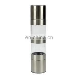 2 in 1 Transparent Glass Dual Manual Salt And Pepper Grinder Mill Kitchen Tools Accessories For Cooking Grinder thumbnail-1
