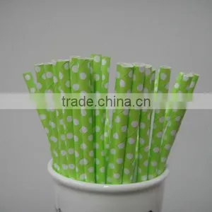 Hot Blue& White Polka Dot Retro Party Paper Drinking Straws thumbnail-1