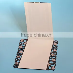 High Quality Fancy Luxury Laser Engrave Wedding Invitation Cards thumbnail-5