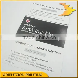 Anti-virus Software Activation Card, Product Activation Card, Scratch off Activation Card thumbnail-1