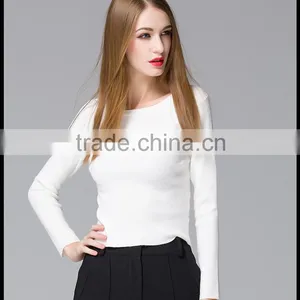 Fashion Design Custom Woolen Knit Sweater Pullover Collar for Young Ladies thumbnail-5