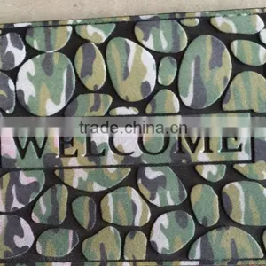 Stone100% Recycled Flocking Fiber Rubber Entrance Flooring Area Rugs thumbnail-1