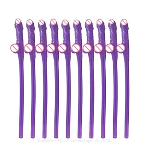 20pcs Plastic Pennis Straws - Bachelorette Party Decor Hen Night Funny Supplies thumbnail-1