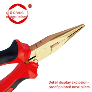 Explosion-proof Needle-nose Pliers Made of Beryllium Bronze and Aluminum Bronze Materials. Comply With the International Standard Iso5745. Spark-free Needle-nose Pliers thumbnail-2