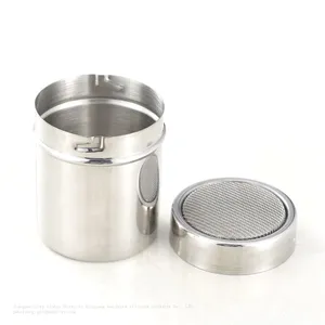 304 Stainless Steel Sugar Shaker 40 Mesh Pepper Container Pepper Jar Seasoning Containers Powder Seasoning Shaker thumbnail-5