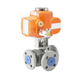 Manufacturer Direct Sales Electric Ball Valve Flange Three-way Ball Valve thumbnail-4