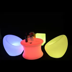 Illuminated Garden Chair Waterproof Square Seat Outdoor Wireless Remote Control Flashing Led Chair Light thumbnail-2