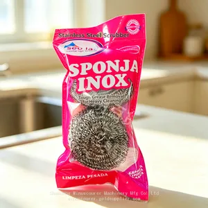 Compact Mini Portable Steel Scrub Ball Ideal Custom Size Stainless Steel Scourer thumbnail-1