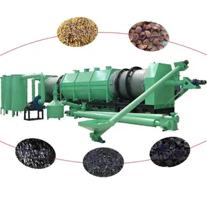 Smokeless Environmental Straw Carbonization Equipment Automatic PLC System Branch Bamboo Waste Carbonizing Furnace EPC thumbnail-1