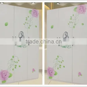 French Bedroom Furniture Set White and Pink Rose Printing Steel Bedroom Furniture Set thumbnail-3