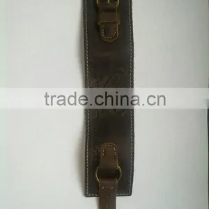 Wide and Narrow Belt Combination Structure Genuine Leather Bracelet thumbnail-1