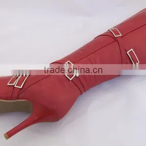 High Quality Flat Heel Black Genuine Leather Long Boots Shoes Wholesale Women Winter Boots Shoes thumbnail-1
