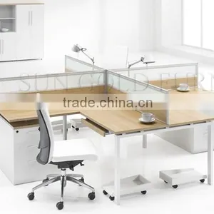 Wooden Office Cubicle Workstation Tables for 4 Person (SZ-WSB377) thumbnail-6