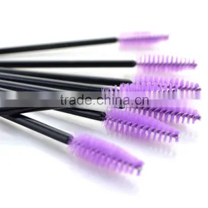 Disposable Eyelash Eyelashes Brush Brushes Mascara Applicator Wand Brush Black Yellow Blue Pink Rose Red thumbnail-1
