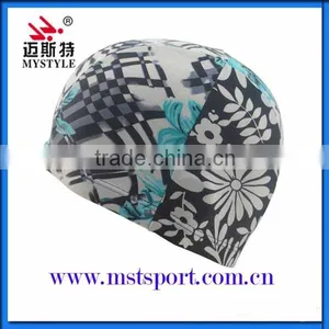 Promotional Cheap Polyester Unisex Swimming Caps thumbnail-1